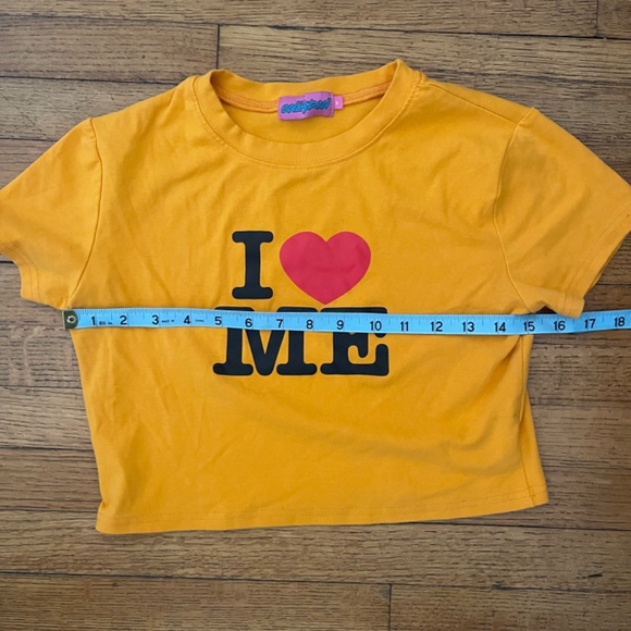 EUC - Edikted I Love Me Graphic Crop T Shirt Size Medium - Picture 5 of 9
